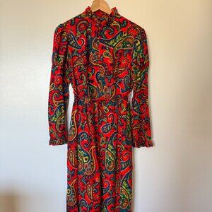 Vintage Paisely Maxi Dress Mr Jac Jr by Martin Marks